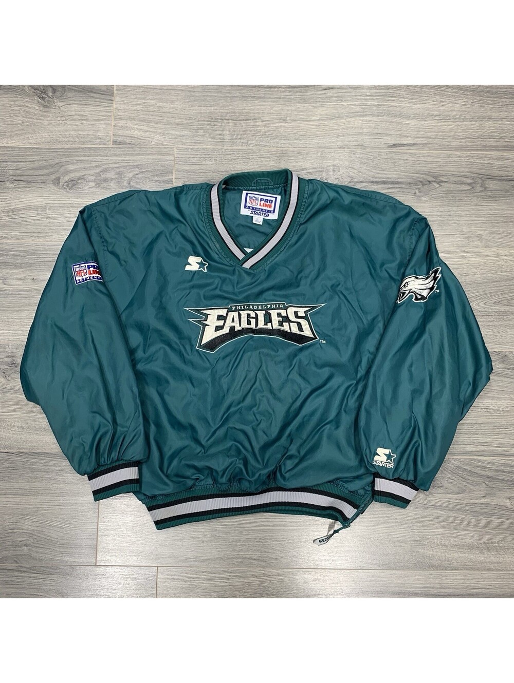 Vintage 1990S Starter Philadelphia Eagles Jacket Large Rare Men’s Windbreaker
